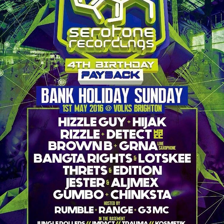chinkstamc's tweet photo. Catch me here on Sunday alongside my bredda  @RobbieGumbo #serotone https://t.co/YvILzEkEkE