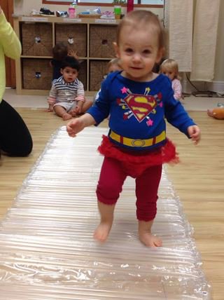 tiniciti's tweet photo. Dream and be what you want to be! This fearless supergirl just learned to walk! Tomorrow she’ll beat the villains 😎💪 https://t.co/r42op39teP