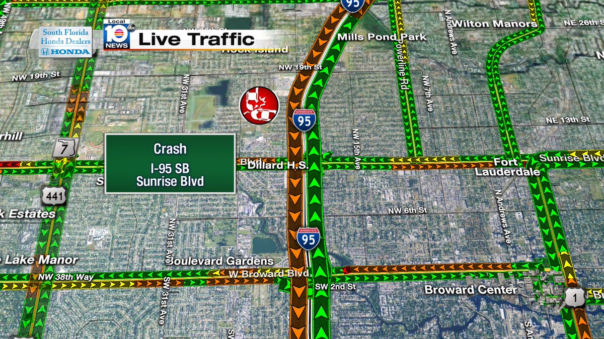 CRASH: I-95 SB & Sunrise Blvd.  #TRAFFIC https://t.co/M0ZmunsMcm