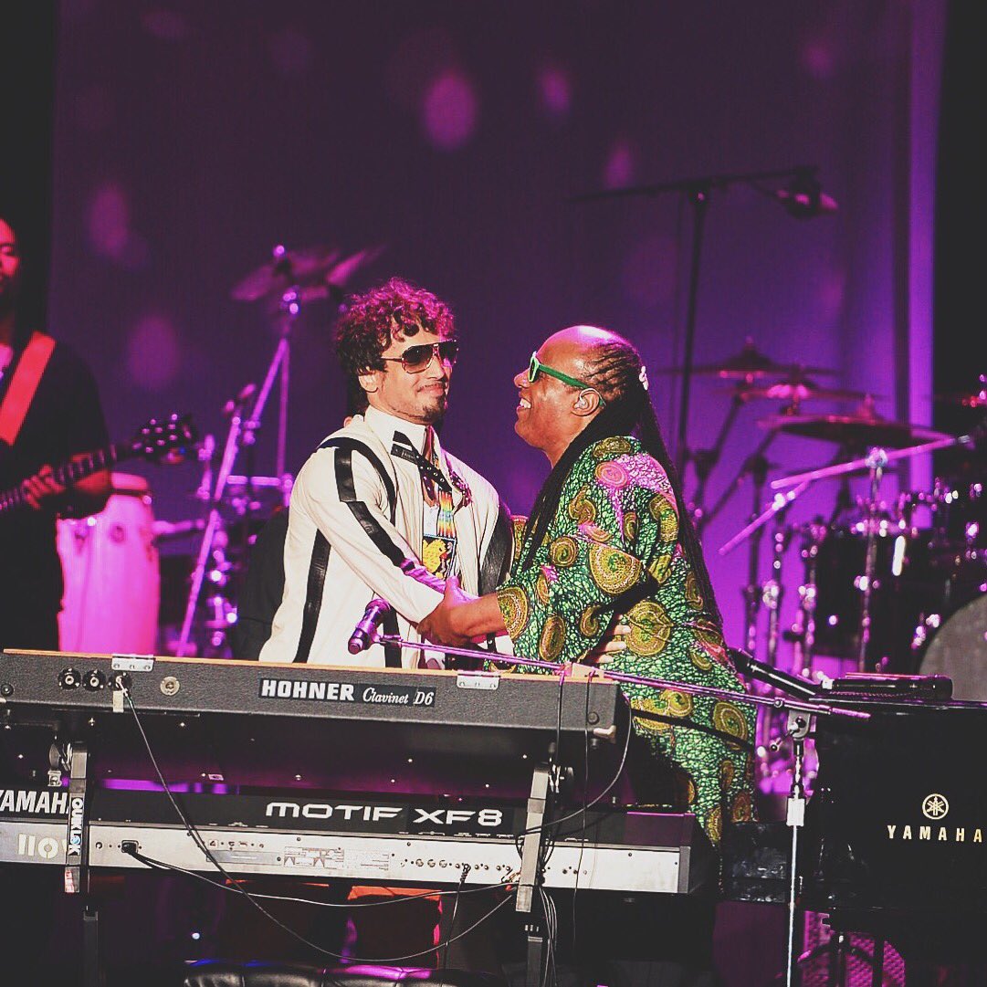 Uno de los puntos mas altos de mi vida fue estar en un escenario junto al Maestro Stevie Wonder 🎶🌟❤️