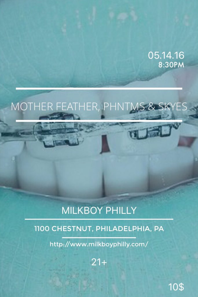 SkyesMusic's tweet photo. Philly! Hi. This is happening on 5.14. @MilkBoyPhilly with the one and only @MOTHERFEATHER and @phntmsband  😁 https://t.co/KEn9m86KsZ