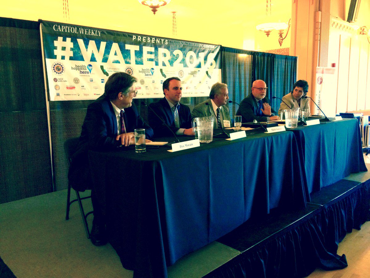 Capitol_Weekly's tweet photo. .@sacbeenews' @DanielMorain moderates the final panel of #water2016 w/@marclevine & @AsmSusanEggman https://t.co/XFMSRmFSTa