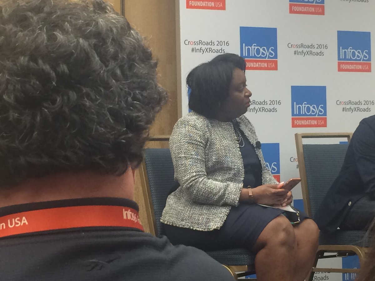 CGESTASU's tweet photo. #CGEST Affiliate Kimberly Bryant (@6Gems) speaking @InfyFoundation Crossroads on diversity & inclusion in #CS https://t.co/O6mUUHuBMQ