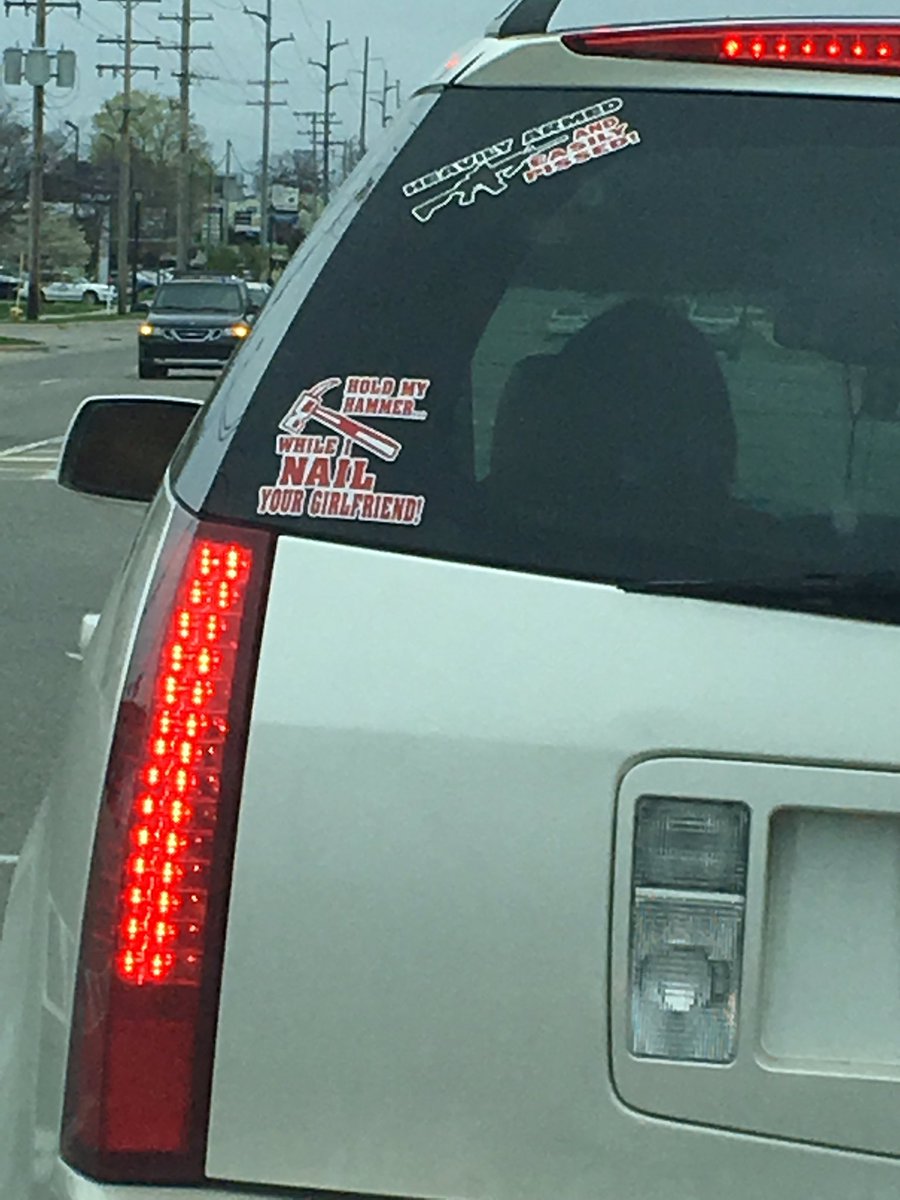 DecencyBill's tweet image. So here's a public submission from a fellow concerned citizen.  He likes guns and tools.  Indecent!