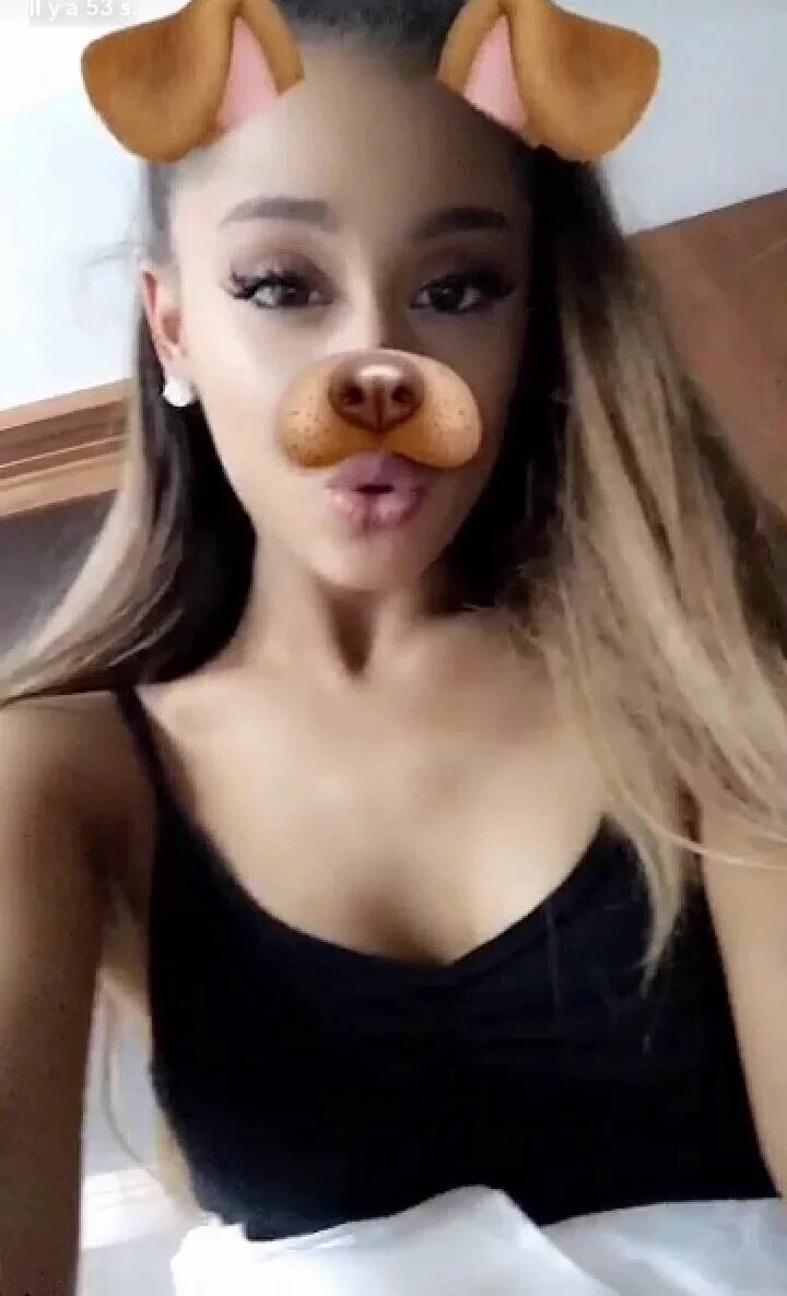 @ArianaGrande via snapchat (moonlightbae)