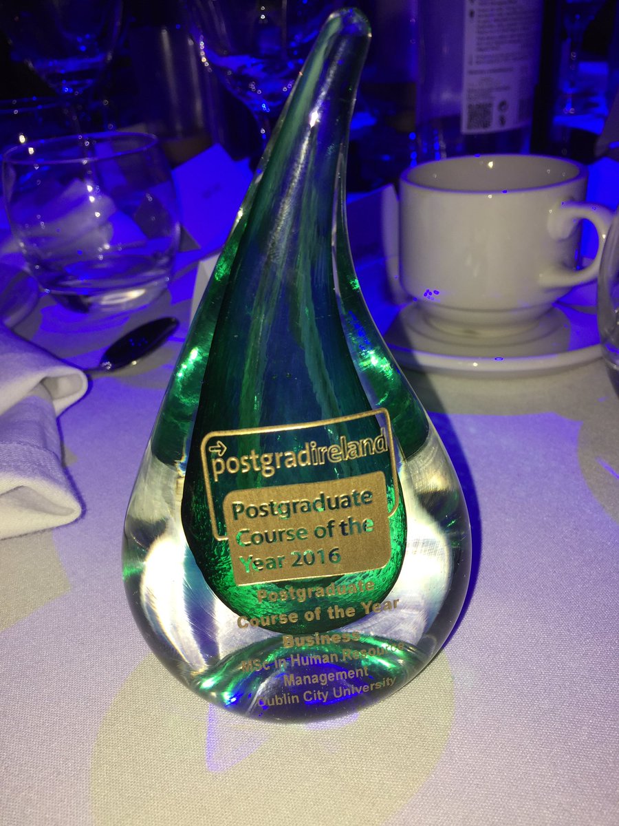 Delighted that @DCUBS MSc in HRM won @gradireland best postgrad programme in business #postgradawards @DublinCityUni