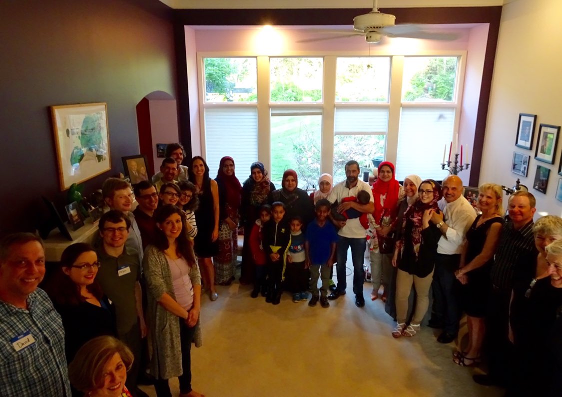 TampaJew's tweet photo. First Syrian Refugees share a Passover Seder w/ Jewish family in KC! #surgeprogram @POTUS @FLOTUS @JohnKerry https://t.co/jB5qfKlWHH