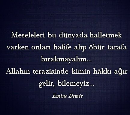 Bilemeyiz...