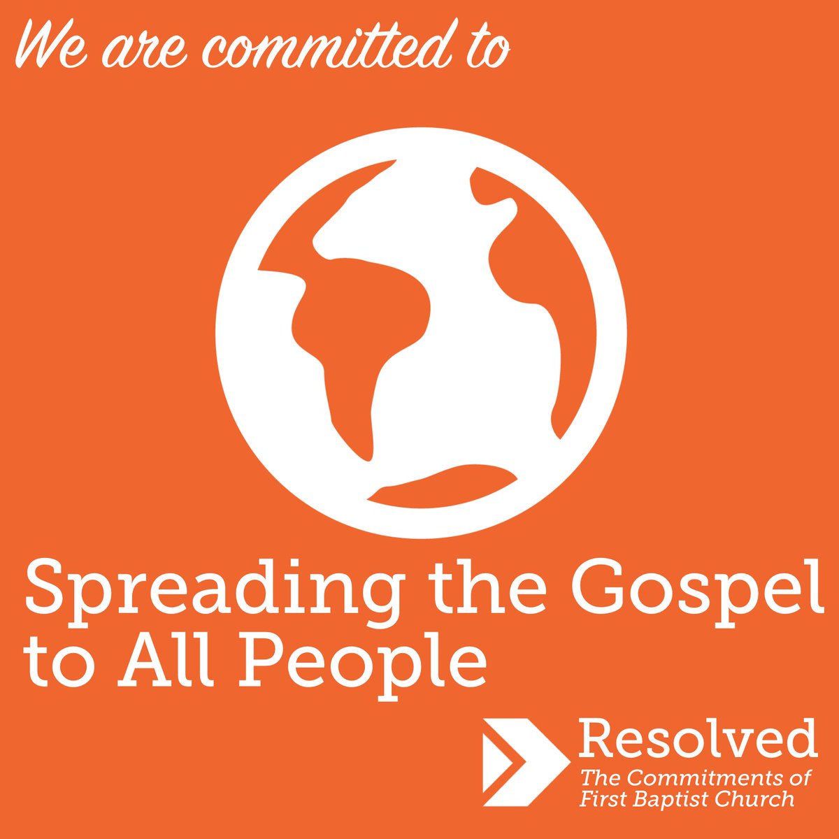 fbcmorris's tweet photo. #RESOLVED to spread the gospel to all people.  
First in my neighborhood, workplace, and community. Starts with me! https://t.co/CjQaQldrPM
