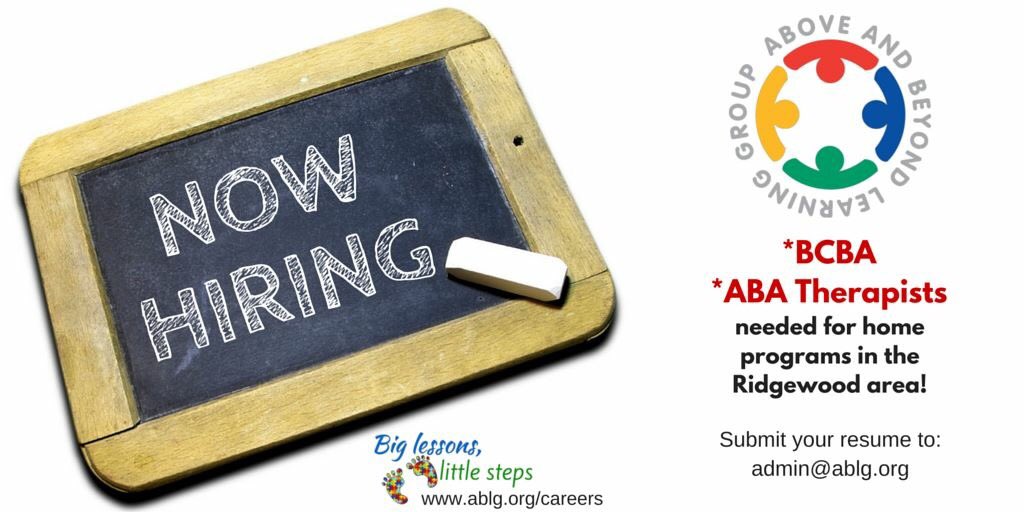 ABLGservices's tweet photo. #ABLG is hiring in #Ridgewood NJ and beyond!  Send us your resume today! #ABA #BCBA #autism #autismnj https://t.co/UgsDiZYB82