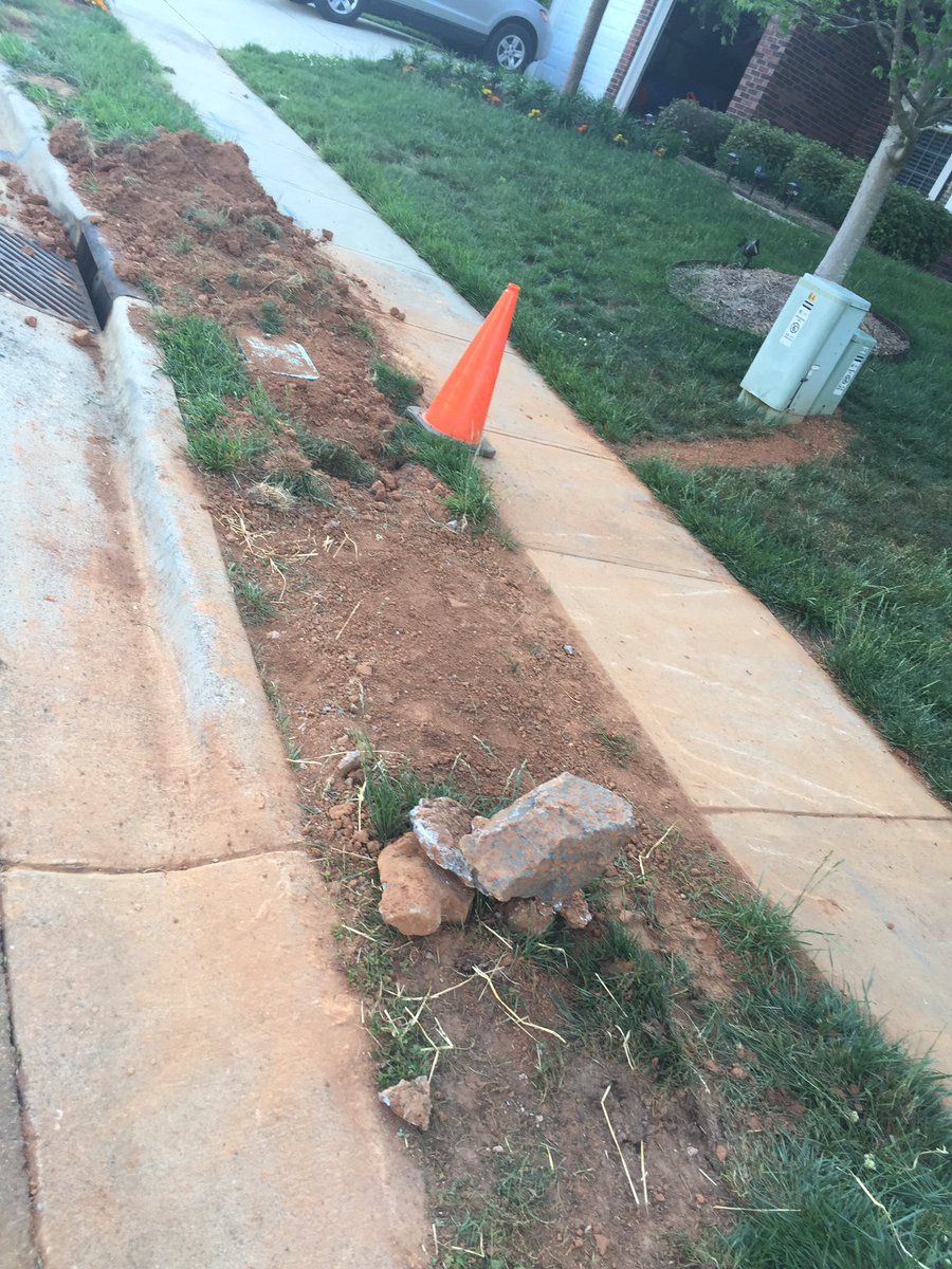 This is my front yard, courtesy <a href="/ATT/">AT&T</a>. Now 2 pedestals, instead of 1 &amp; not even a customer. #landscapegeniuses
