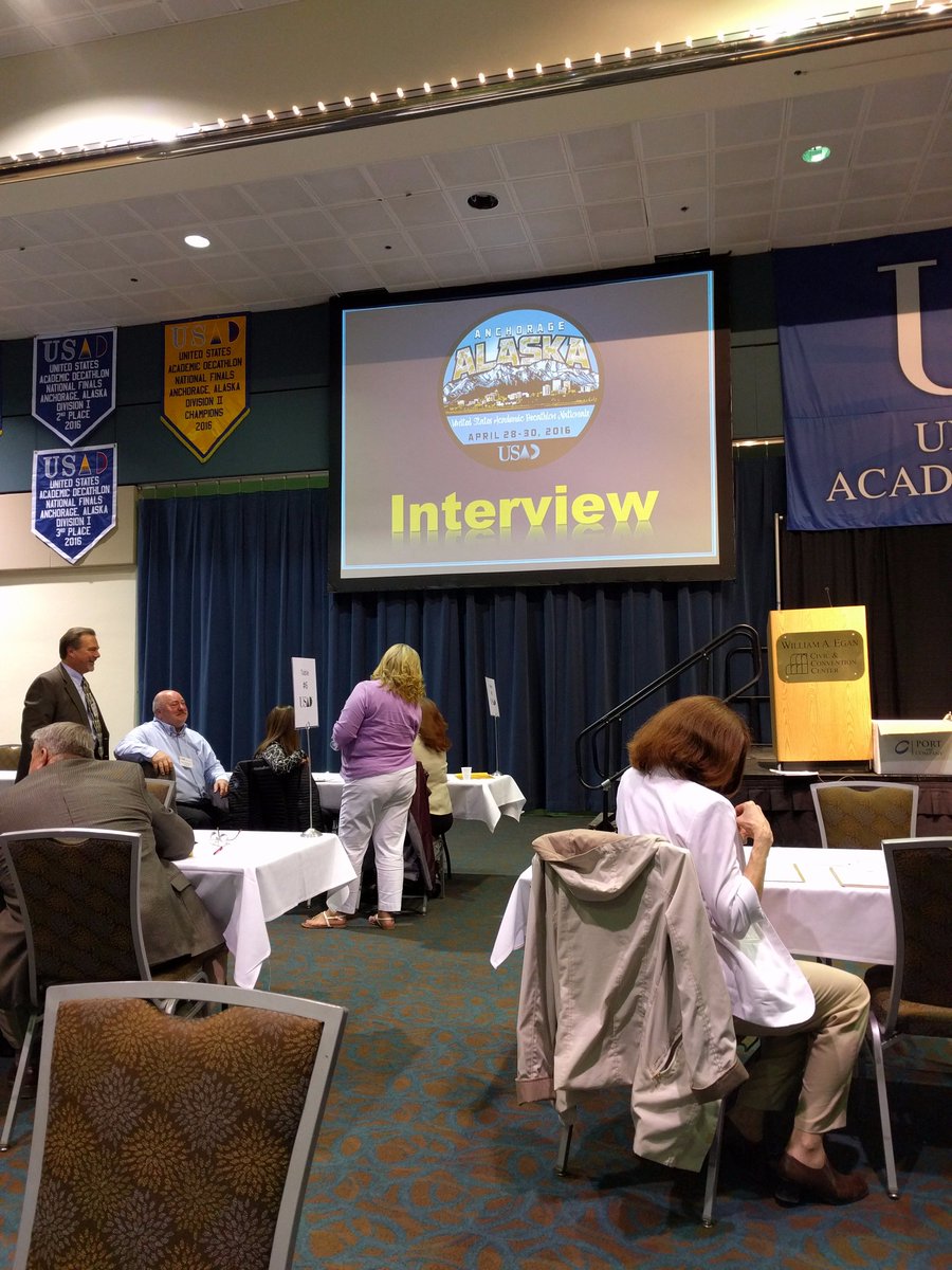 Ready for the #USAD16 Academic Decathlon interviews.