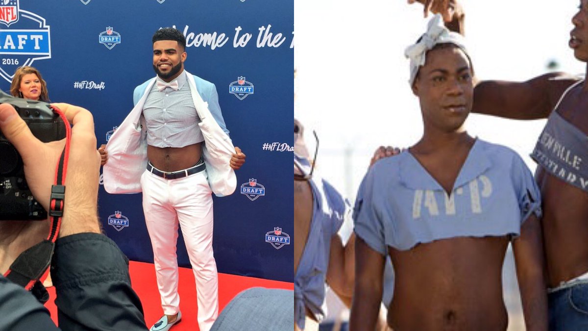 Ezekiel Elliott showing up to the NFL Draft like.. 