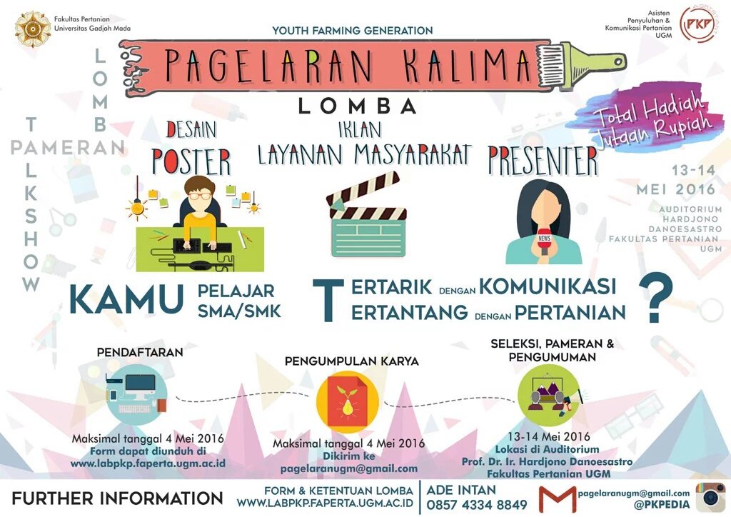 13-14/5/16 Lomba Poster-Video-Presenter "Youth Farming Generation" |Faperta UGM |FREE| 085743348849