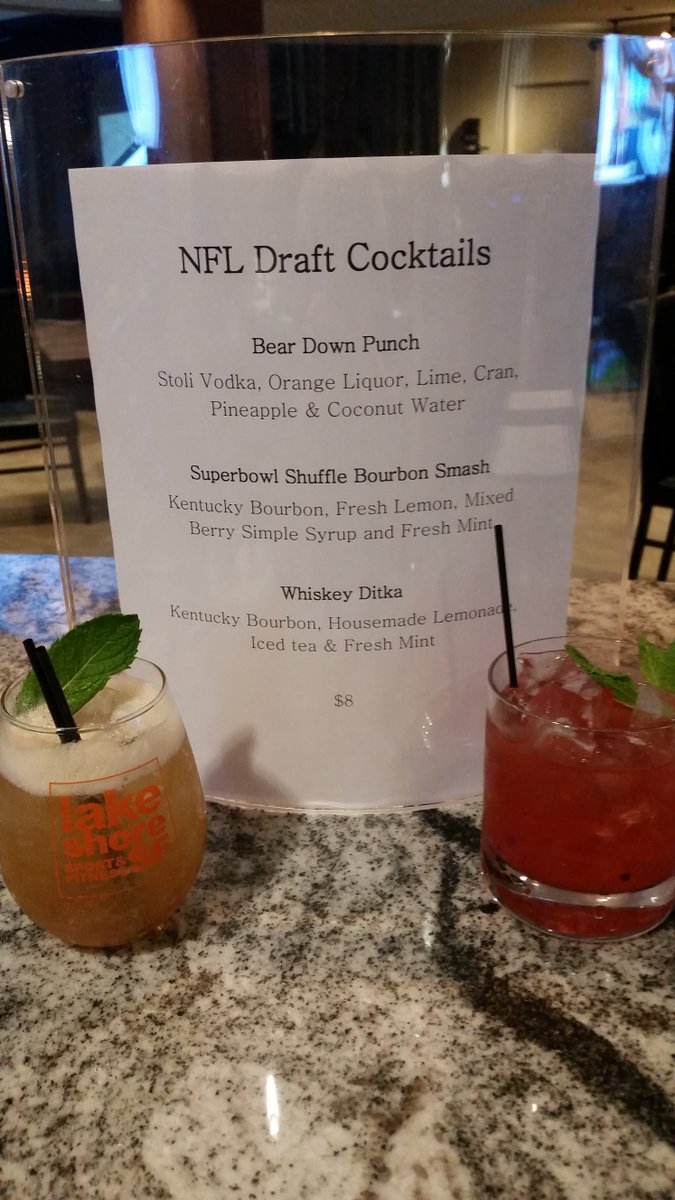 PressKitchen's tweet photo. #NFLDraftParty tonight at PK. #Comptacobuffet (8-9pm) with the purchase of an adult bev. Cocktails are delish too! https://t.co/e4A3aP7pcl