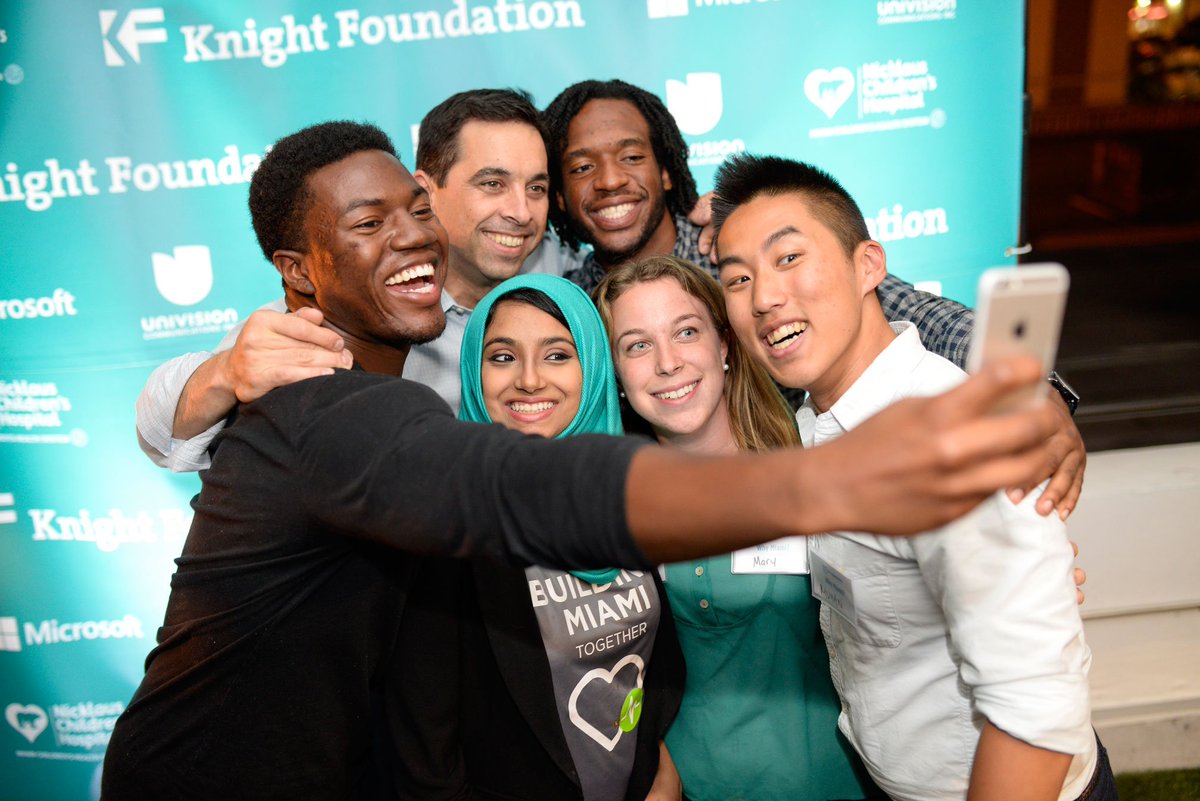 sbcHealth's tweet photo. #TBT @matthaggman from @knightfdn at our launch party with @VFAMiami fellows #MiaHealthTech #buildingmiami https://t.co/XG913Mbums