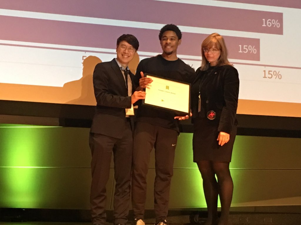 mica's tweet photo. Jordan Bradley and PI is the winner of the People's Choice award and $5,000. #UPSTARTMICA2016 https://t.co/wZjnpaRCjH