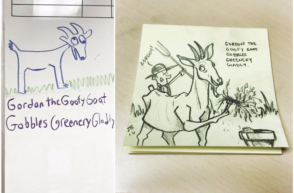 basercreatures's tweet photo. Doodle transformations. #doodles #drawing #dryeraseboard #goat #farmer #basercreatures #art #goofy #cuteanimals https://t.co/Eldj07jZvj