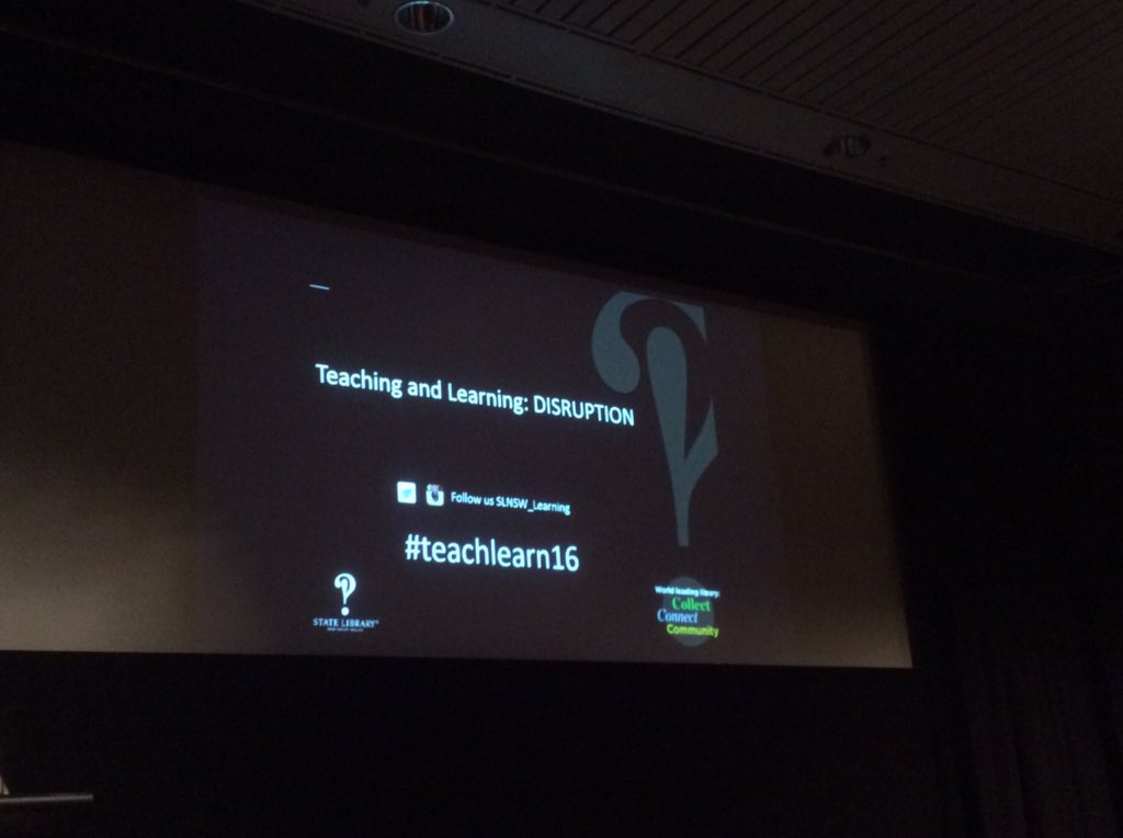 SLNSW_Learning's tweet image. And we&apos;re off teaching and learning DISRUPTION #teachlearn16. Let the fun begin teachers.