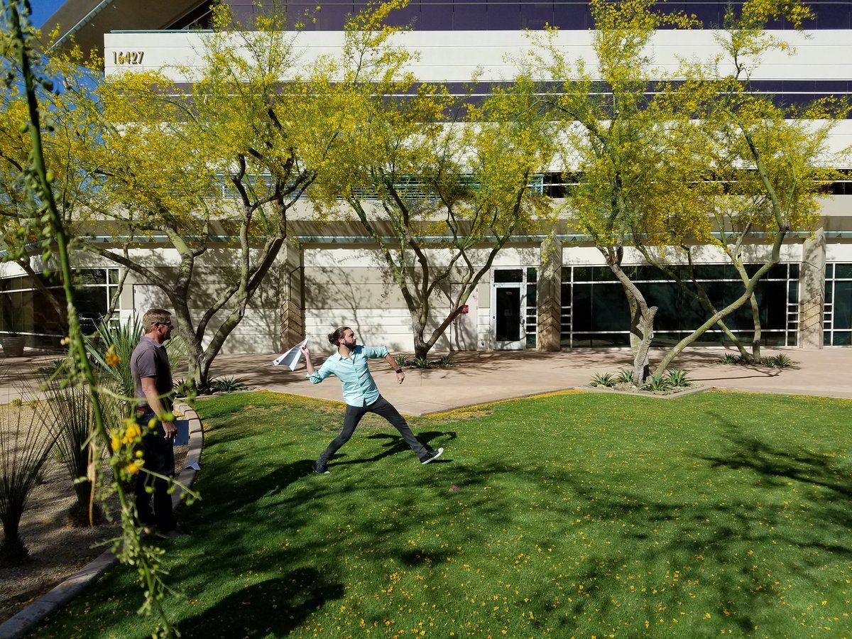 fitchtwitch's tweet photo. Perfect afternoon for a Paper airplane competition in Phoenix!
#FITCHdesign https://t.co/wa5Ys2zucm