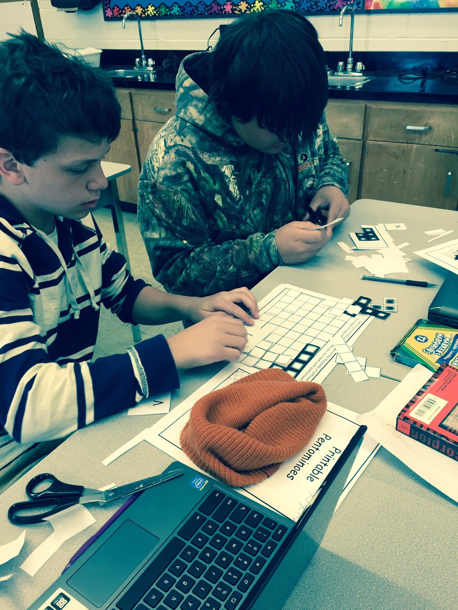 DawnRuddickP's tweet photo. The Tetris-pentominoes challenge...the mountain, the grit, the glory #tvdsbmath #iamateacherfirst https://t.co/WZsjy8HlpE