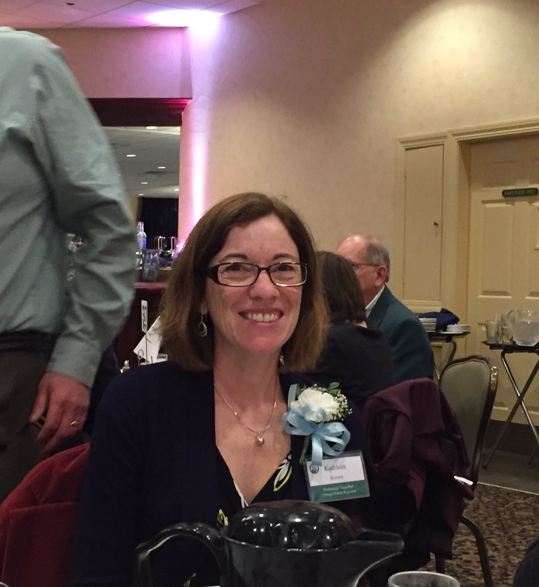 suptthomas's tweet photo. Honoring our Excellence in Teaching Award recipients- Kate Koonz and Dereck Dowler! #OESPride #RCMPride https://t.co/JcwoVFvmyu