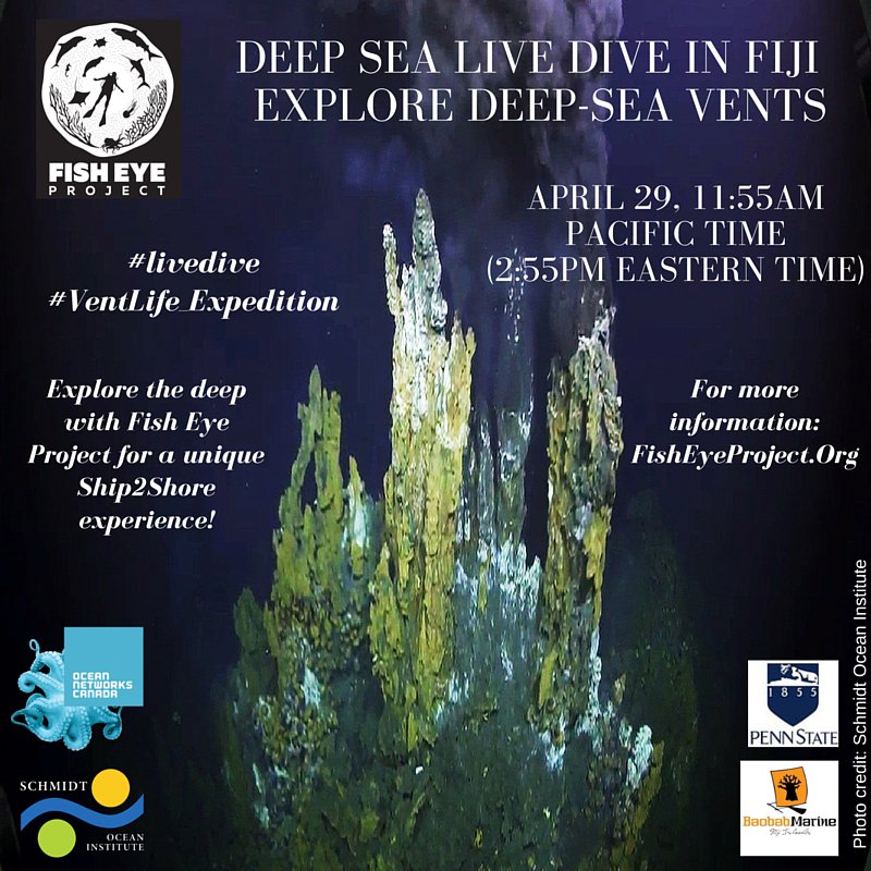 Fisher_DS_Lab's tweet photo. #LiveDive from #VentLife_expedition, hosted by Dr @CherisseDuPreez (@penn_state ), tomorrow 3pm. Live &amp; interactive! https://t.co/PQvDtq1t3m