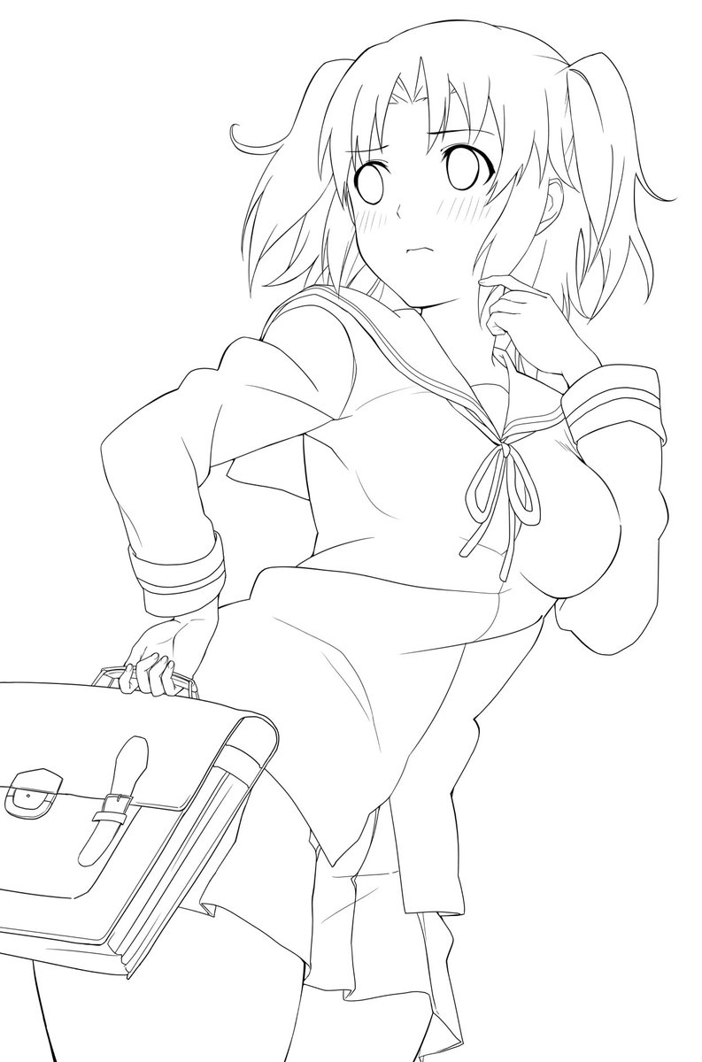 カット うりぼうざっか店イラスト連載 未確認で進行形の小紅ちゃん 線画です いつか色塗りたい カット うりぼうざっか店イラスト連載 未確認で進行形の小紅ちゃん 線画です いつか色塗りたい