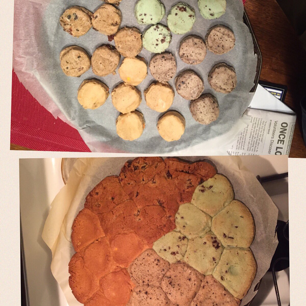 AlexFogelson's tweet photo. #fairdivision problem #discretemath. Divide a 4 flavor cookie fairly #bwhs #pillsbury #cookie #lcps #ottw https://t.co/EVyCXXcxHo