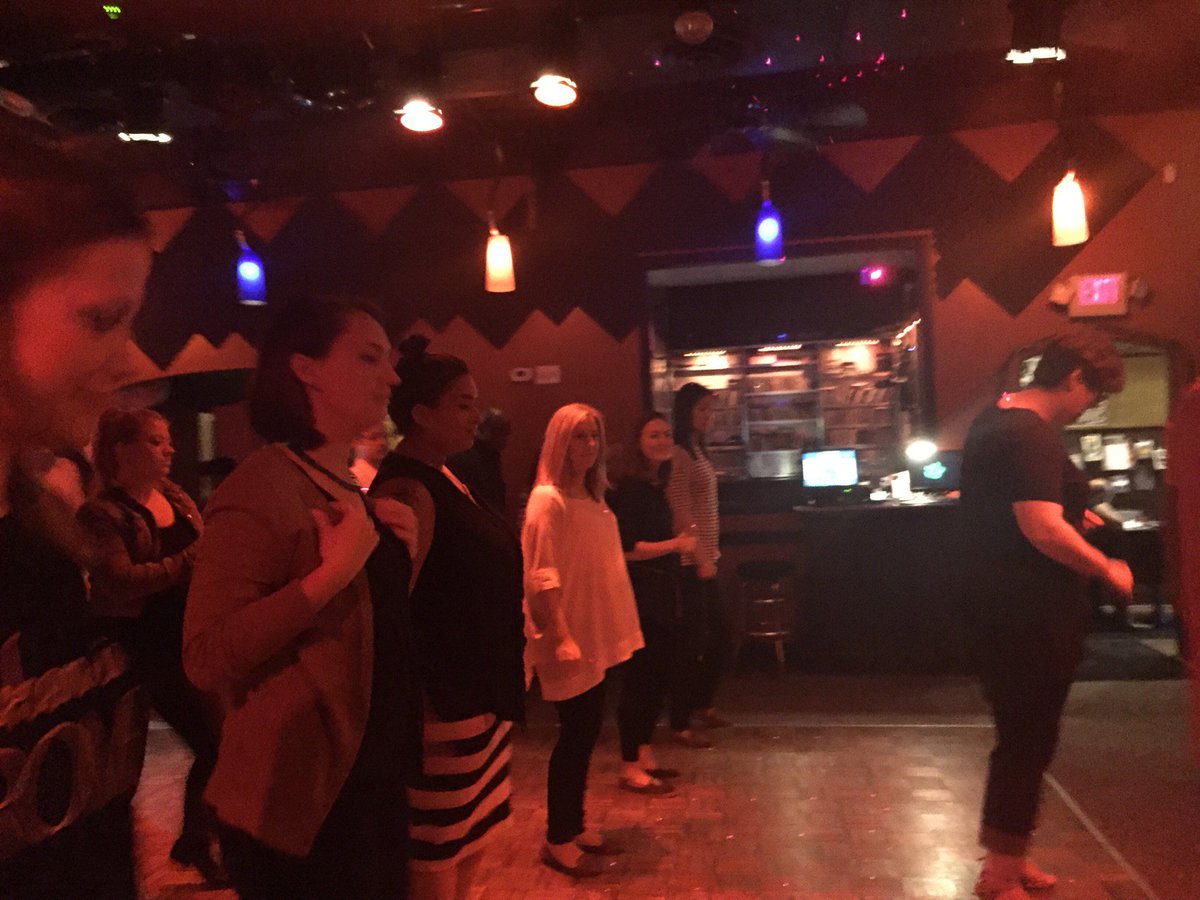 Candicelyn's tweet photo. Why did we never do this before? Dancing with the #SalesforceWin #LeanIn ladies! https://t.co/Wy9rufNEqJ https://t.co/vyAIBUR6rK