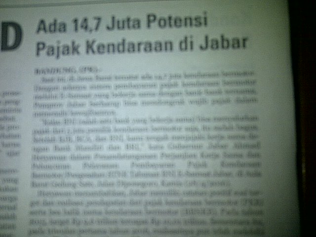 Apakah ruas jalan di Jawa Barat sebanding lurus dg potensi kendaraan?#PKB/BBNKB blm meningkatkan pelayanan publik