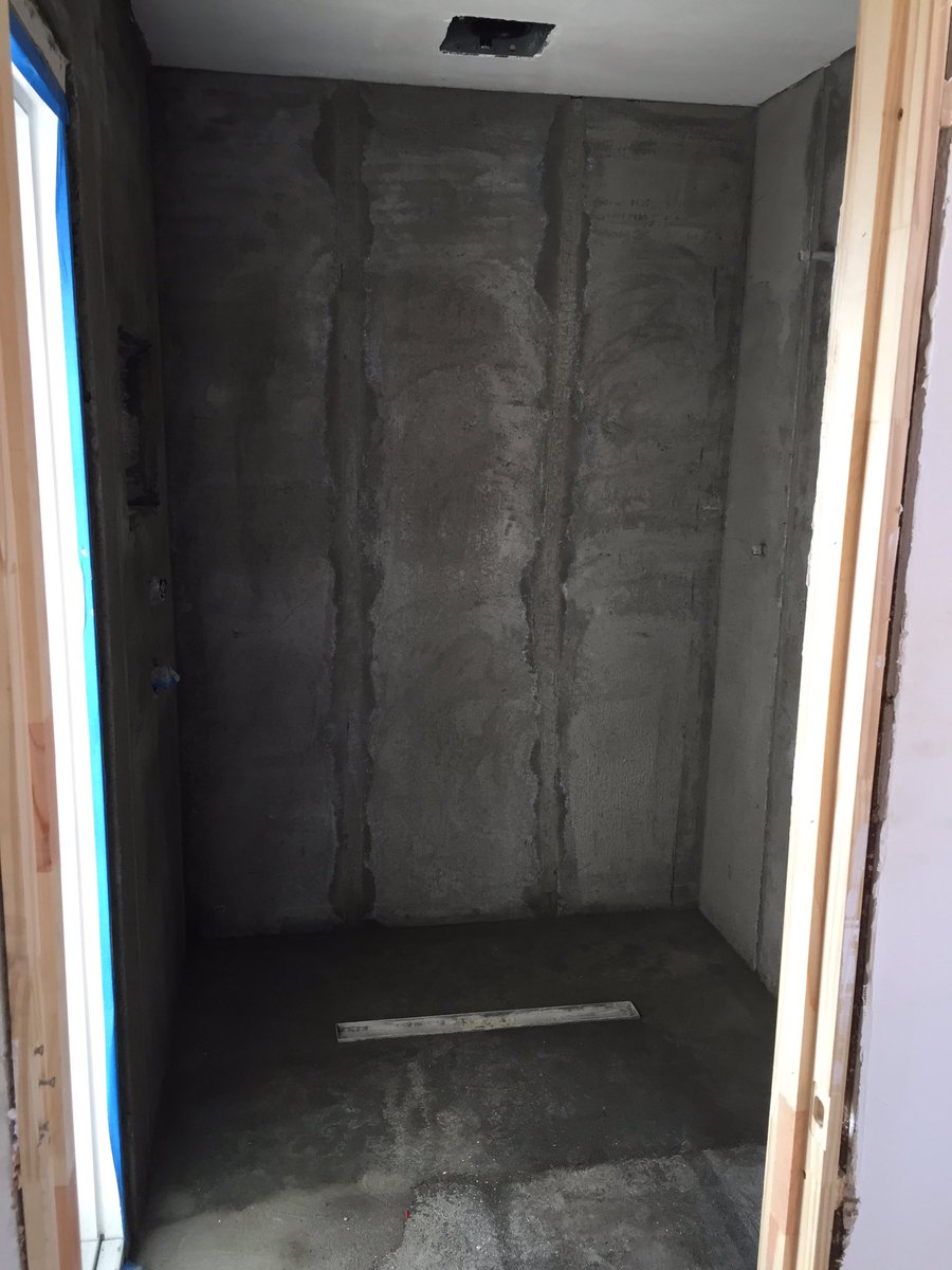 DesignByMMD's tweet photo. Progress at #Project5ohhh9 today!  Drywall is getting mudded and baths ready for tile. https://t.co/LN33469wLN