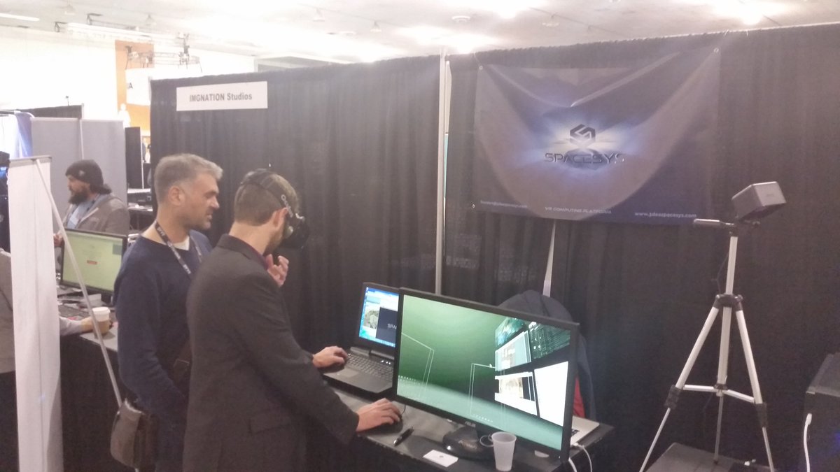 SpaceSysInc's tweet image. Another great day at the #svvr2016  expo 2016
Great feedback from the community! #spacesys #VirtualReality #SVVR