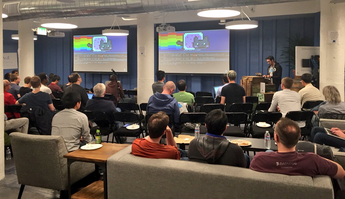 Docker's tweet image. Just now @icecrime  finished speaking on the changes w/ 1.11 and on the future of @docker 1.11! #containerd #runc