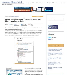 LearningSP's tweet photo. https://t.co/QmjhTxTqOD now has a new UI. Responsive. Fast and with minimal UI on Content. Happy #SharePointing! https://t.co/3drbeEa597