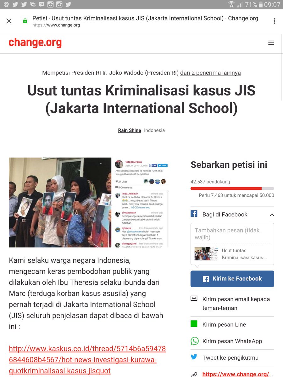 kurawa's tweet photo. Petisi hari ini sdh disign sebanyak 42.537 orang, kita hrs melebihi petisi hukuman mati buat mereka yg lalu 85 ribu https://t.co/ygDTTAw1iV