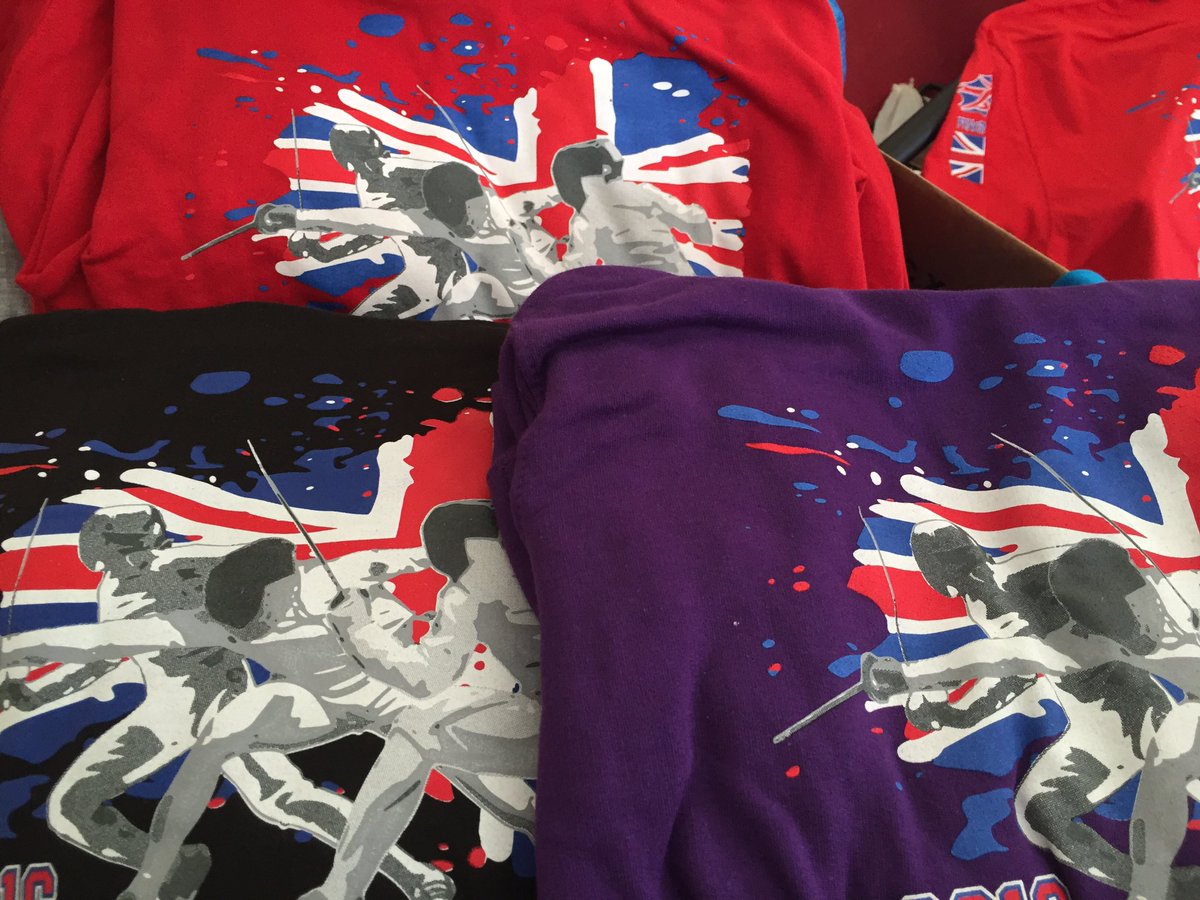 fencingstuff's tweet photo. #BYC2016 event tees finally all wrapped - it's 3am😳 Now to get them all to Sheffield....#fencing #fencingtshirt https://t.co/9kRlyQyYXM