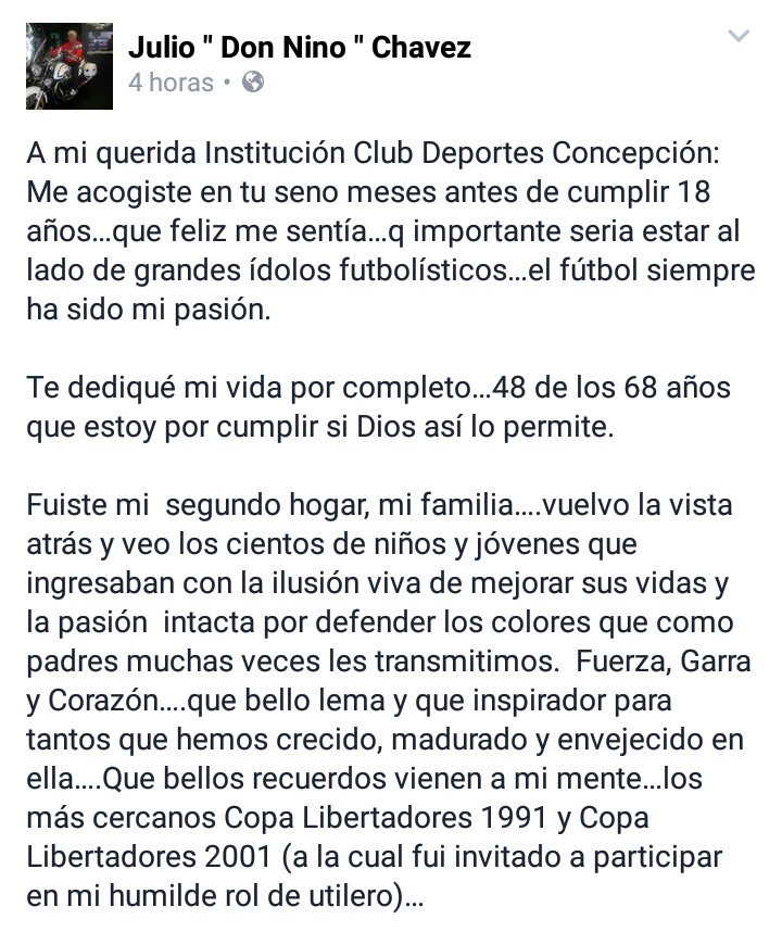 ScotyThe_Ai's tweet photo. La emotiva carta de Don Nino. Utilero de Deportes Concepción https://t.co/tjctOSpWgb
