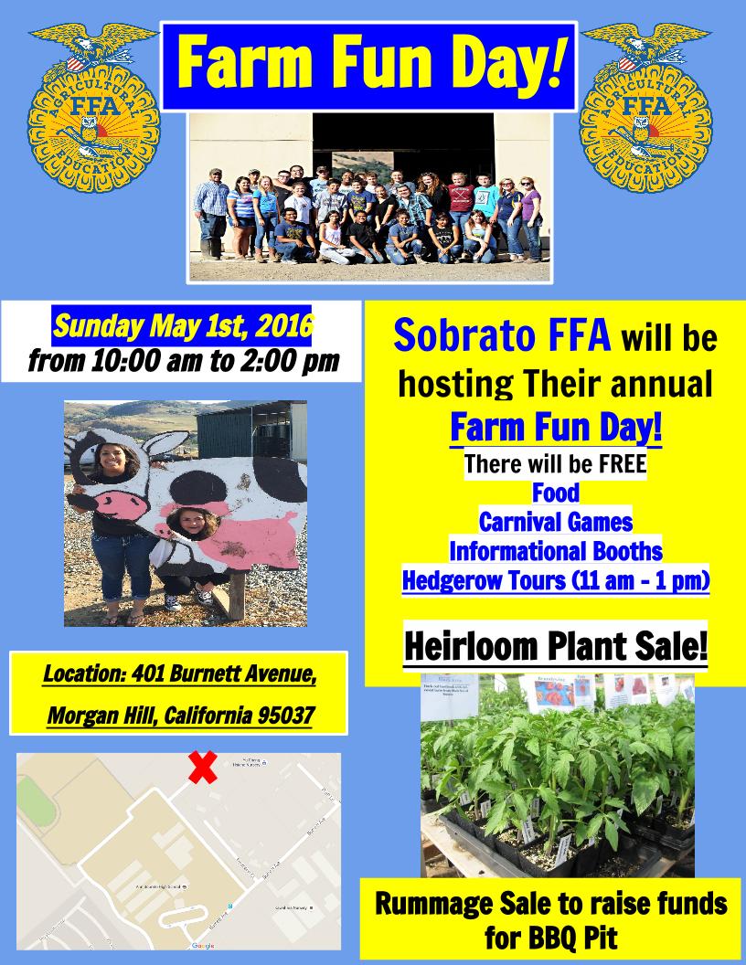 Come out and join us at our Farm Fun Day on this Sunday, May 1st!