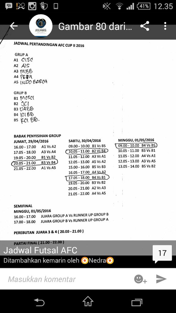 apis_stv's tweet photo. Jadwal pertandingan @ICI_Baubau 
#TurnamenFutsalAntarFansClubBaubau https://t.co/aRIXmUXmwx