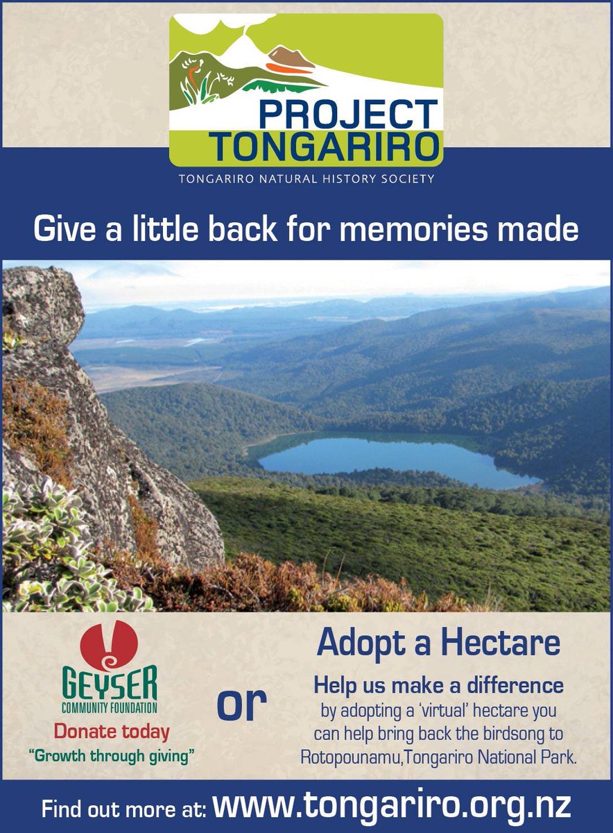 geysercf's tweet photo. Adopt a hectare in the Tongariro National Park or contribute to Project Tongariro's Memorial Fund at Geyser. https://t.co/tViPeniKx9