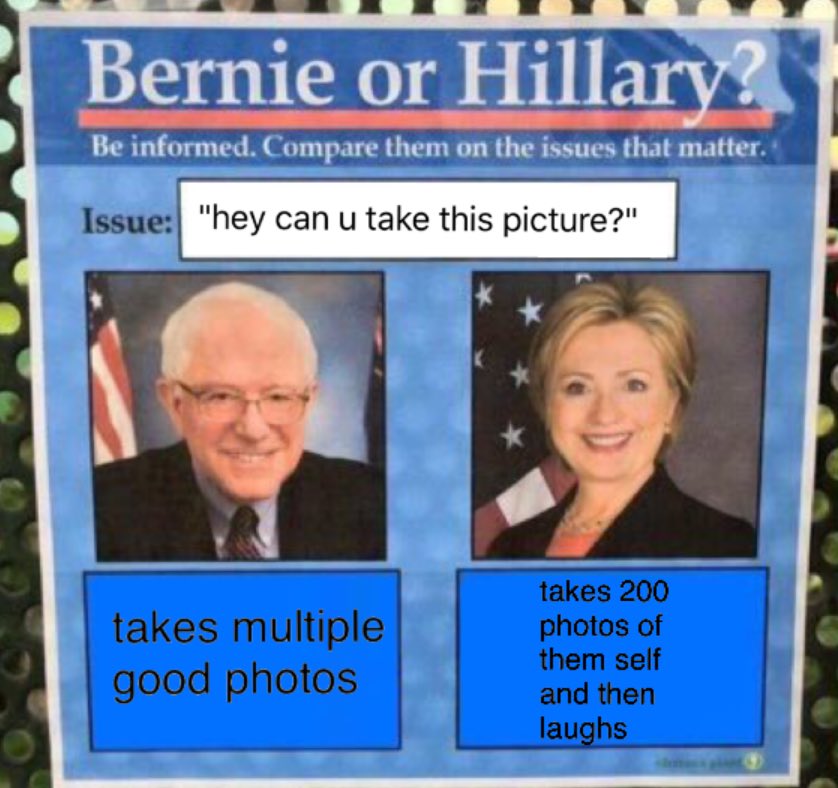 whitneydotwow's tweet photo. #BernieOrHillary https://t.co/sg2BEv7PDU