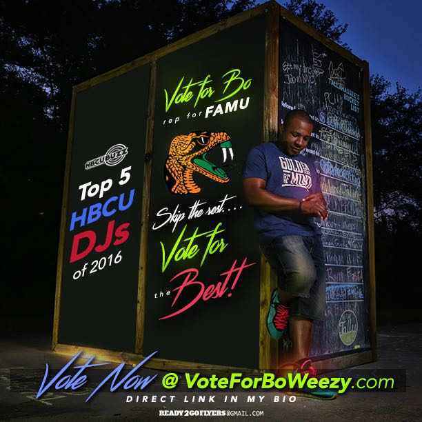 TeamSneak's tweet photo. Vote @BoWeezy305 as the top HBCU DJ in the land. You can via @HBCUBuzz https://t.co/GJP9Cj1mCd https://t.co/m1TQ9YJeyb