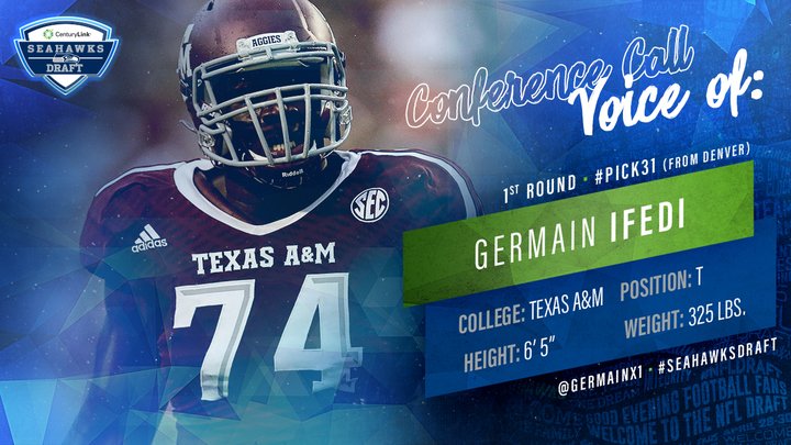 Seahawks's tweet image. We're LIVE with #Pick31! Tune in to hear from @GermainX1. 🙌

🖥 [shwks.com/live]