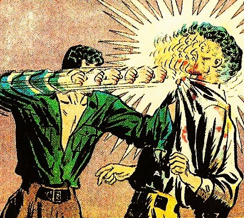 ianmacewan's tweet photo. Caniff drew the best punch in history. The guy on the receiving end looking exactly like Sean Penn is just a bonus https://t.co/9O7TNZyHeK