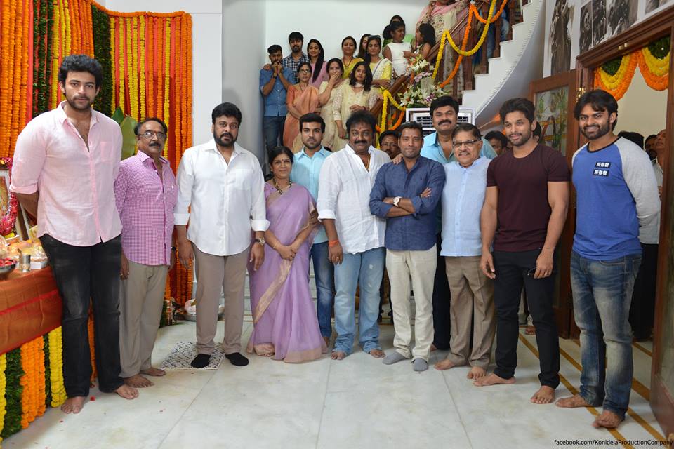 KonidelaPC's tweet photo. Happy to announce that #Chiru150 will be a Pongal 2017 release.. Pooja held at our office today..
#Chiru150Launch https://t.co/IAKKVugHQV