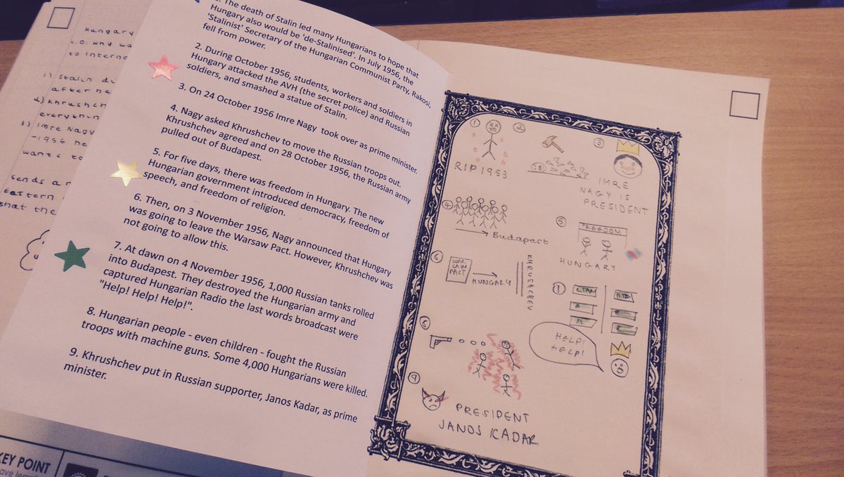 CHSHistory's tweet photo. Y10 convert Cold War narrative to flow diagrams. Idea from #TMHistoryicons &amp; (I think) @HexatexEDU #pedagoofriday https://t.co/6VvNMPAlEs