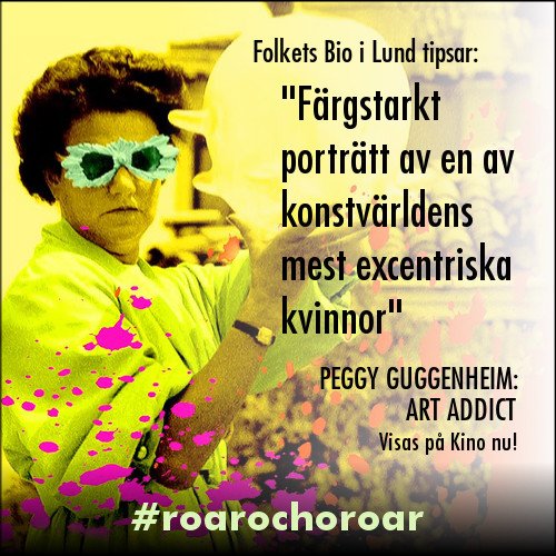 VECKANS FILM! Vi tipsar om filmer ni inte bör missa. Få visningar kvar! kino.nu/peggy-guggenhe…