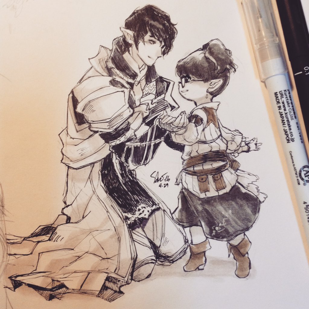 _saowee's tweet photo. Height doesn't matter!
#aymeric #lalafell #ffxiv https://t.co/d8HRdPtcVl