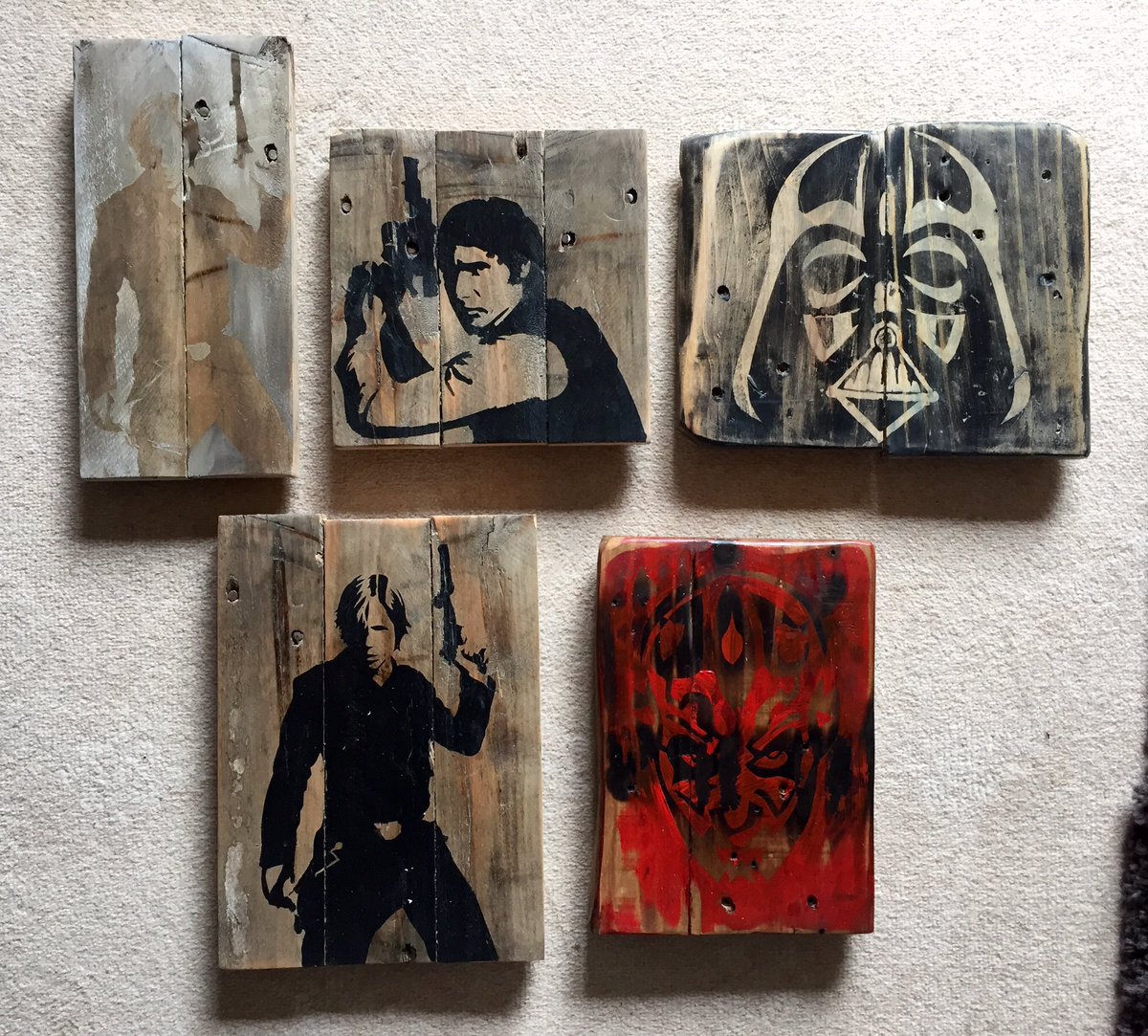 Neavesfund's tweet photo. Thank you @simonread1980 4 these superb handmade #StarWars pieces of art 4 Neave's fundraisers.  1st one 4 tomorrow https://t.co/OxRt3QIn1N